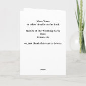 Wedding Vows Folded Card Blue Roses & Doves カード (裏面)