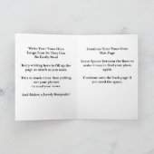 Wedding Vows Folded Card Pink Roses & Doves カード (内部)