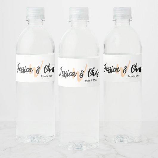 Wedding Water Bottle Label 015 ペットボトルラベル (ボトル)