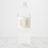 Wedding Water Bottle Label Champagne Glasses ペットボトルラベル (正面)