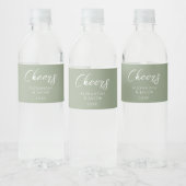 Wedding Water Bottle Labels Elegant Typography ペットボトルラベル (ボトル)