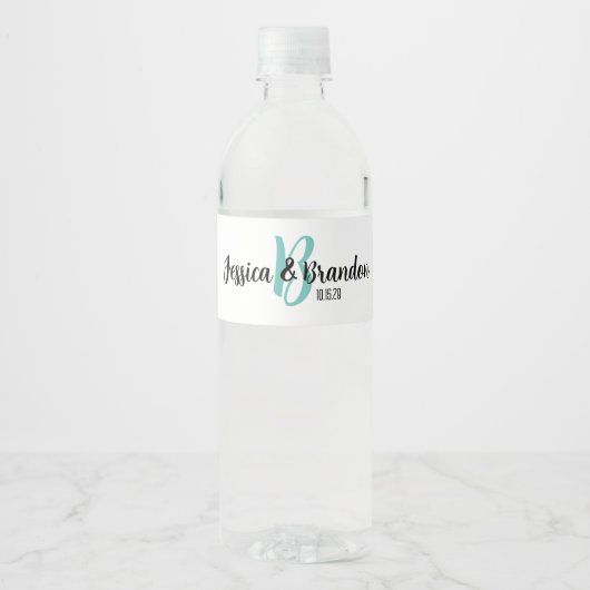 Wedding Water Bottle Sticker WW-006v1 ペットボトルラベル (正面)