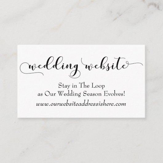 "Wedding Website" ご案内 同封カード エンクロージャーカード (正面)