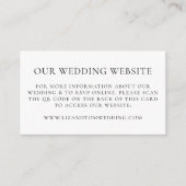 Wedding Website QR Code Modern Minimalist Simple エンクロージャーカード (正面)