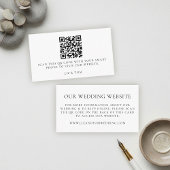 Wedding Website QR Code Modern Minimalist Simple エンクロージャーカード