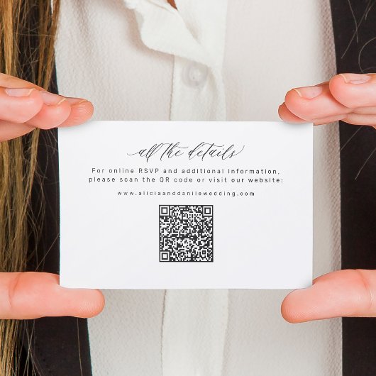 Wedding Website QR Code online RSVP wedding エンクロージャーカード