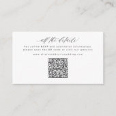 Wedding Website QR Code online RSVP wedding エンクロージャーカード (正面)