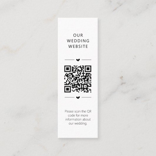 Wedding Website QR Code RSVP Enclosure Card ロイヤリティカード (正面)