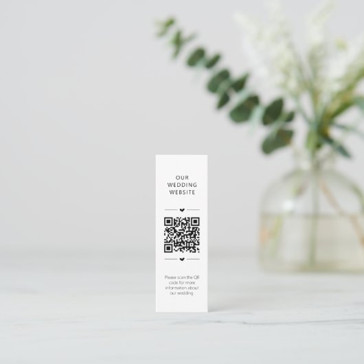 Wedding Website QR Code RSVP Enclosure Card ロイヤリティカード (スタンド正面)