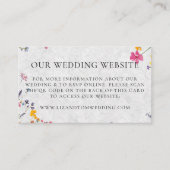 Wedding Website QR Code Wildflower Garden Ivory エンクロージャーカード (正面)