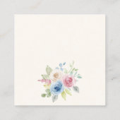  Wedding Website RSVP QR Code Photo pastel florals エンクロージャーカード (裏面)