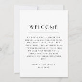 Wedding Weekend Itinerary & Welcome | Schedule 招待状 (正面)