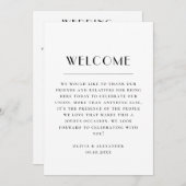 Wedding Weekend Itinerary & Welcome | Schedule 招待状 (正面/裏面)