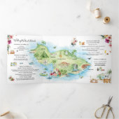 Wedding Weekend | Maui, Hawaii Tri-Fold Invitation 三つ折り招待状 (内部)