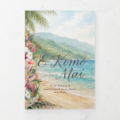Wedding Weekend | Maui, Hawaii Tri-Fold Invitation 三つ折り招待状 (カバー)