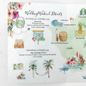 Wedding Weekend | Oahu, Hawaii Tri-Fold Invitation 三つ折り招待状 (内部最初)