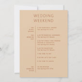 Wedding Weekend Schedule | Timeline Peach Sand 招待状 (裏面)
