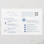 Wedding Weekend Welcome Map CUSTOM FOR CHRISTINE (正面)