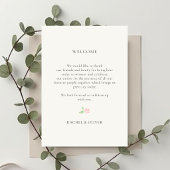 Wedding Welcome Bag | Weekend Itinerary Timeline I 招待状