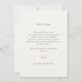 Wedding Welcome Bag | Weekend Itinerary Timeline I 招待状 (正面)