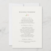 Wedding Welcome Bag | Weekend Itinerary Timeline I 招待状 (裏面)