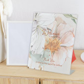 Wedding Welcome | Blush Peach Floral 台座サイン