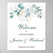 Wedding Welcome Poster Sign ポスター (正面)