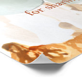 Wedding Welcome Sign | Blush Peach Floral ポスター (角)