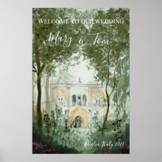 Wedding Welcome Sign Castle Dreams ポスター