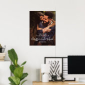 Wedding welcome sign poster with photo ポスター (ホームオフィス)