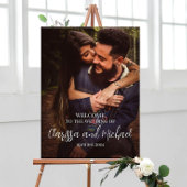 Wedding welcome sign poster with photo ポスター