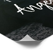 Wedding Welcome Sign Poster with Photo ポスター (角)