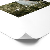 Wedding Welcome Sign Poster with Photo White ポスター (角)