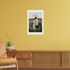 Wedding Welcome Sign Poster with Photo White ポスター
