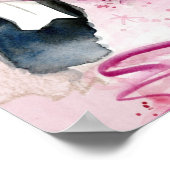 Wedding Welcome Vintage Wedding Couple ポスター (角)