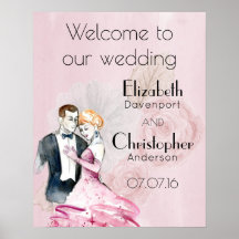 Wedding Welcome Vintage Wedding Couple