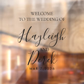 Wedding Welcome with Names and Date ウィンドウサイン (シート2)