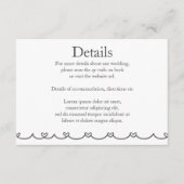 Wedding Whimsical Doodles Grey and White エンクロージャーカード (正面)