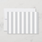 Wedding Whimsical Doodles Grey and White 出欠カード (裏面)