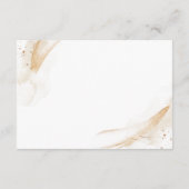 Wedding White Details Emerald Green Rose Floral エンクロージャーカード (裏面)