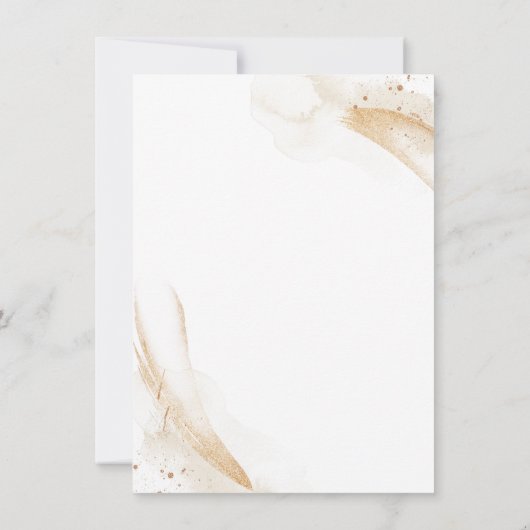 Wedding White Finer Details Emerald Green Rose 招待状 (裏面)