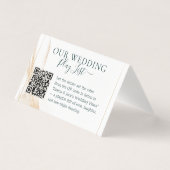 Wedding White QR Emerald Green Rose Floral (正面)