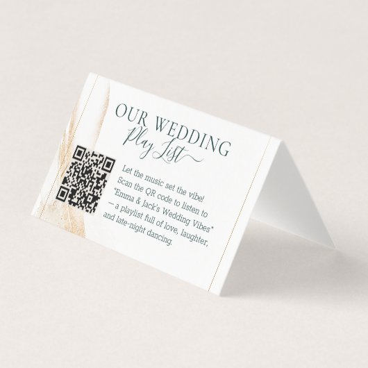 Wedding White QR Emerald Green Rose Floral (正面)