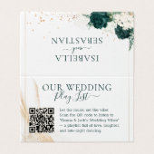 Wedding White QR Emerald Green Rose Floral (外部フラット)