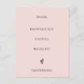 Wedding Will You Be My Bridesmaid Invitation Card ポストカード (正面)