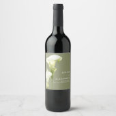 Wedding  Wine Label "Delicate Calla Lilies" ワインラベル (正面)