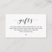 Wedding Wishing Well, A Note On Gifts エンクロージャーカード (正面)