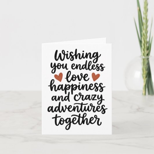 Wedding Wishing You Endless Love Happiness eco カード (正面)