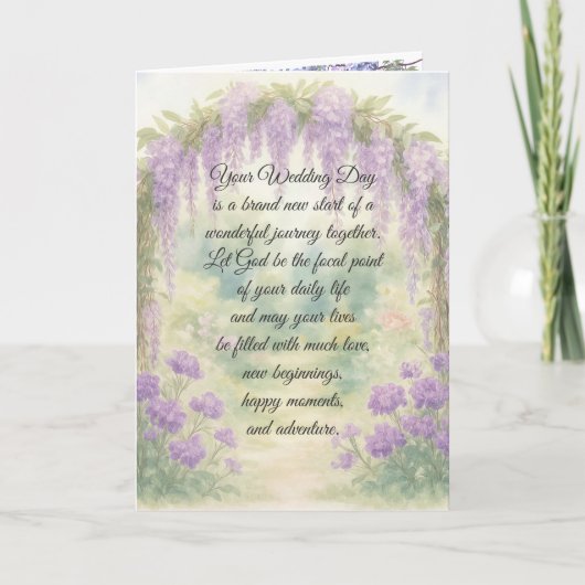 Wedding Wisteria Arch In a Garden カード (正面)