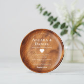 Wedding Wood Cut Unique Custom Invitation 招待状 (スタンド正面)